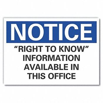 LYLE Information Notice Rflctv Label 5x7in, 64NG19