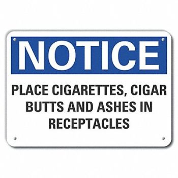 LYLE Alum Cleaning Notice Sign 10x14in Alum, 64NG81