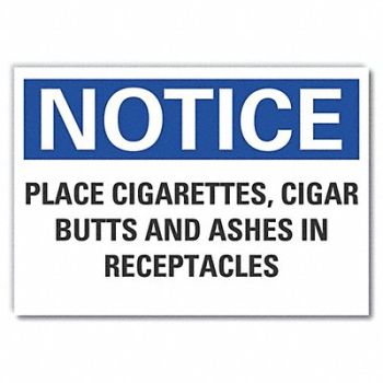 LYLE Cleaning Notice Rflctv Label 3.5inx5in, 64NG90