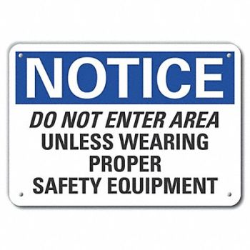 LYLE Personal Safety Notice Sign 10inx14in, 64NP36