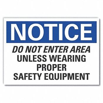 LYLE Personal Safety Notice Rflct Lbl 5x7in, 64NH16