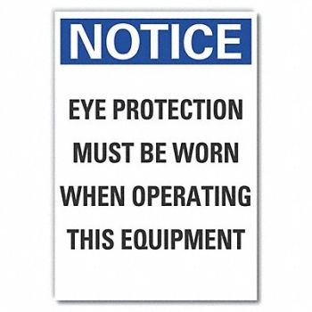 LYLE Eye Notice Label 5in x 3.5in Polyester, 64NH21