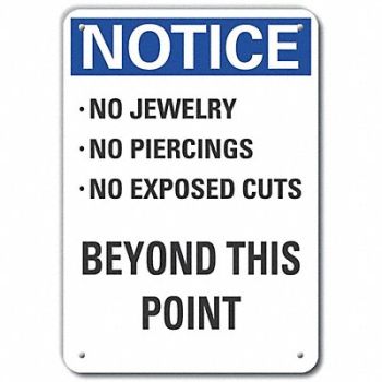 LYLE Accident Prevention Notice Sign 14x10in, 64NP40