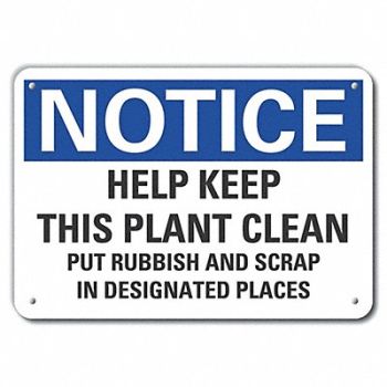 LYLE Plastic Cleaning Notice Sign 10x14in, 64NP50