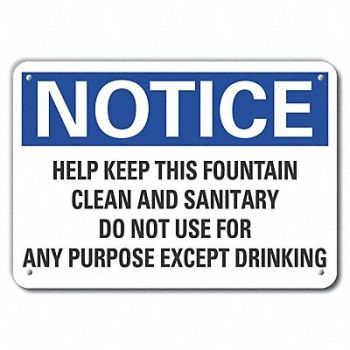 LYLE Plastic Cleaning Notice Sign 7x10in, 64NP71