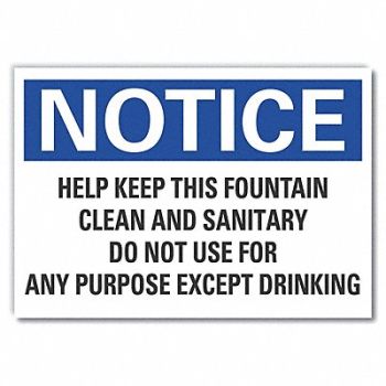 LYLE Cleaning Notice Reflective Label 5x7in, 64NK34