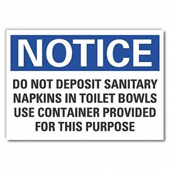 LYLE Accdnt Prvntion Notice Rflct Label 5x7in, 64NK46