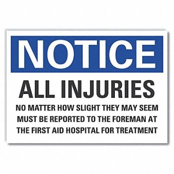 LYLE Acc Prevention Label 5 in x 7 in, 64NK94