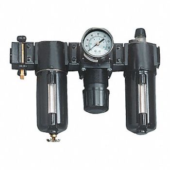 ARROW PNEUMATICS Modular Filter/Regulator/Lube Combo 1/2, 64NT65