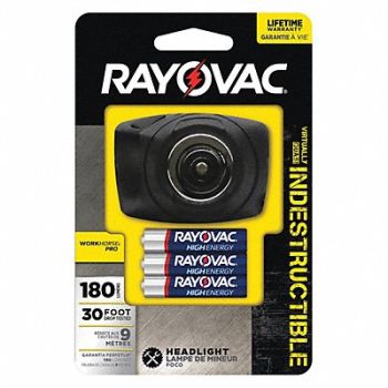 RAYOVAC LED Headlight Virtually Indestructible, 64NU84