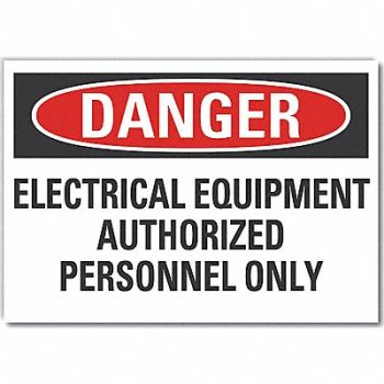 LYLE Elec Equip Danger Rflct Lbl 5x7in, 64NV01
