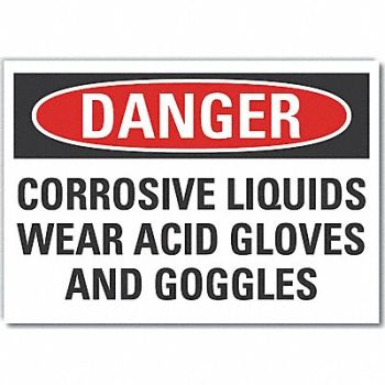 LYLE Corrosive Mtrls Danger RflctvLbl 5x7in, 64NV37