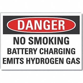 LYLE No Smoking Danger Rflct Label 5inx7in, 64NV49