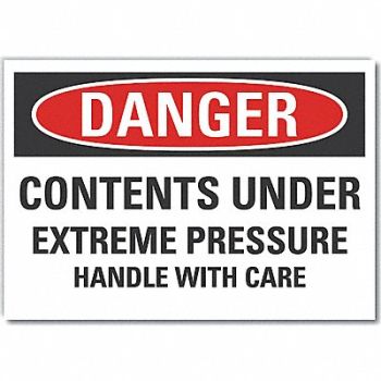 LYLE Pressure Danger Rflctv Label 3.5inx5in, 64NW21