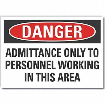 LYLE Auth Person Rflct Label 5 in x 7 in, 64NW82
