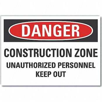 LYLE Construct Area Danger Rflct Lbl 3.5x5in, 64NX42