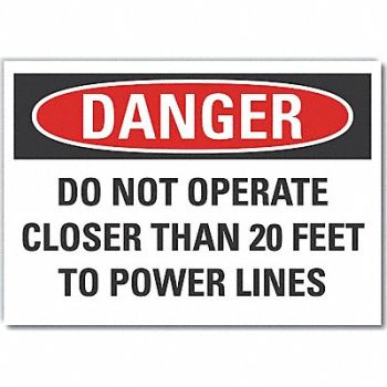 LYLE Elec Hazard Danger Rflct Lbl 5x7in, 64NX55