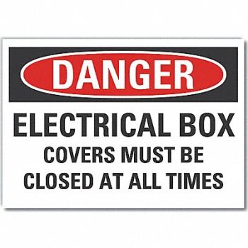 LYLE Electrical Panel Danger Rflctv Lbl 5x7in, 64NX67