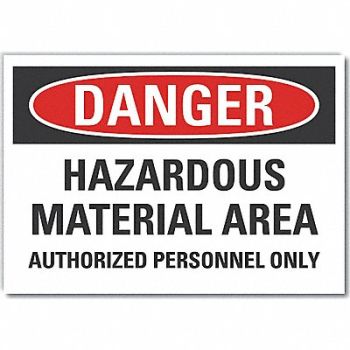 LYLE Hazardous Mtrl Danger Rflct Lbl 10x14in, 64NX77