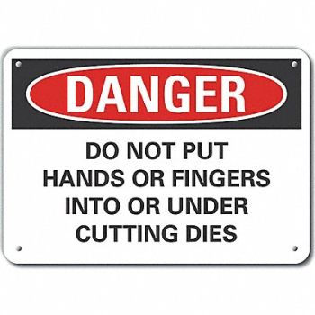LYLE Rflct Pinch Point Danger Sign 10x14in, 64NZ57