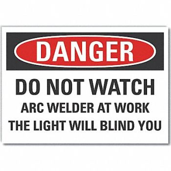 LYLE Welding Danger Rflct Label 5 in x 7 in, 64PA34