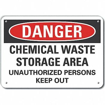 LYLE Rflct Chemicals Danger Sign 10x14in Alum, 64PA66