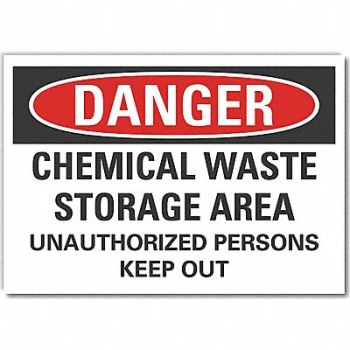 LYLE Chemicals Danger Rflct Label 5inx7in, 64PA70