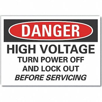 LYLE High Voltage Danger Rflctv Label 5inx7in, 64PA82