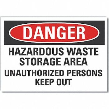 LYLE Hzrdous Waste Danger Rflct Lbl 3.5x5in, 64PC18