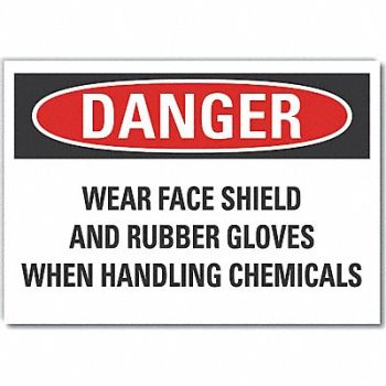 LYLE Eye Hand Danger Rflct Lbl 7inx10in, 64PC28