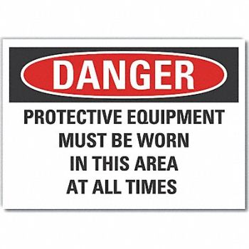 LYLE PPE Danger Rflct Label 3.5in x 5in, 64PC42