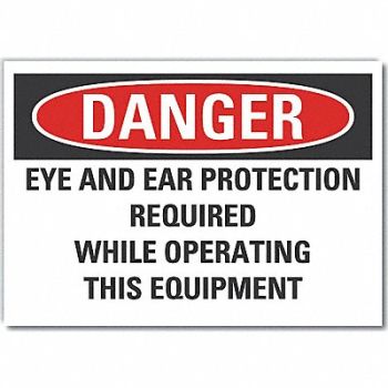 LYLE Eye Ear Danger Rflct Label 3.5inx5in, 64PD51