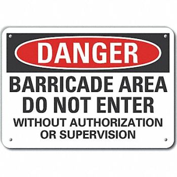 LYLE Rflctv Do Not Enter Danger Sign 10x14in, 64PD60