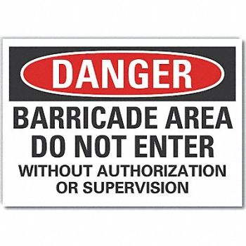 LYLE Do Not Enter Danger Rflct Lbl 5inx7in, 64PD64