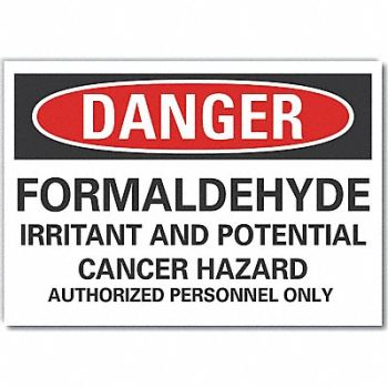 LYLE Formaldehyde Danger Rflctv Label 3.5x5in, 64PF09
