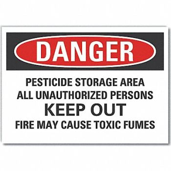 LYLE Pesticide Danger Rflct Label 5inx7in, 64PF58