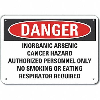 LYLE Inorganic Arsenic Danger Sign 10x14in, 64RV06