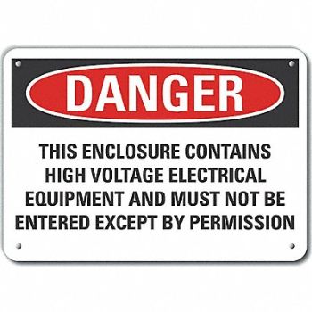 LYLE Alum High Voltage Danger Sign 10x14in, 64PG69
