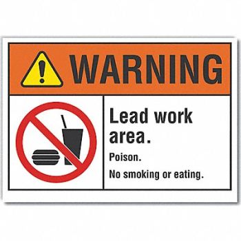 LYLE Lead Hazard Warning Rflctv Label 5inx7in, 64PK22