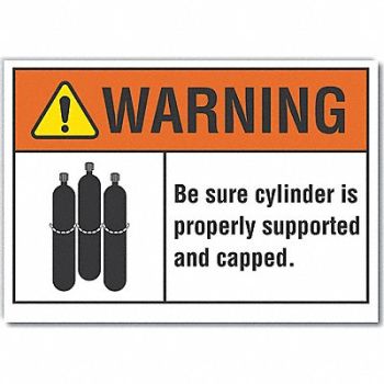 LYLE Cyl Handling Warning Rflct Lbl 5x7in, 64PL31