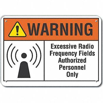 LYLE Rflct Auth Person Warn Sign 10x14in Alum, 64PL51