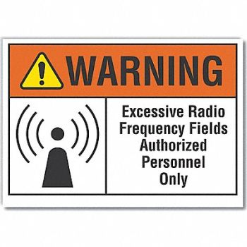 LYLE Auth Person Warning Label 5inx7in, 64PL55