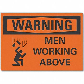 LYLE Men Working Warning Rflct Lbl 5inx7in, 64PN37