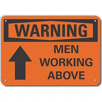 LYLE Men Working Warn Sign 10x14in Plastic, 64RW05