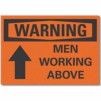 LYLE Men Working Warning Rflct Lbl 5inx7in, 64PN49