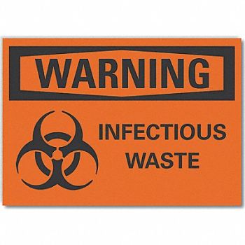 LYLE Infectious Waste Warn Rflct Lbl 5x7in, 64PP10