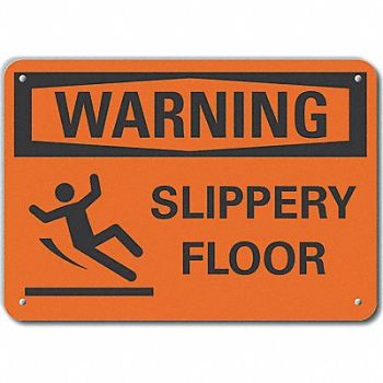 LYLE Rflct Slippery Floor Warn Sign 10x14in, 64PP66