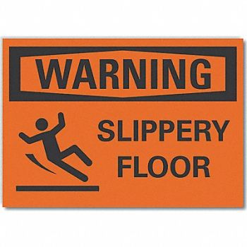 LYLE Slippery Floor Warn Rflct Label 5x7in, 64PP70
