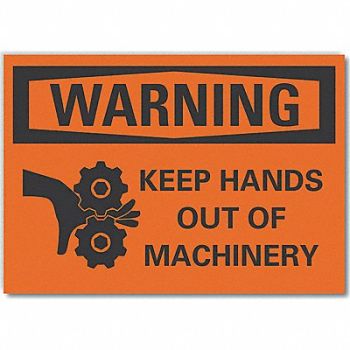 LYLE Keep Hands Clear Warn Rflct Lbl 5x7in, 64PP82