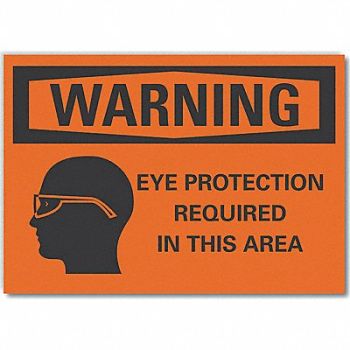 LYLE Eye Warning Rflct Label 5 in x 7 in, 64PR07
